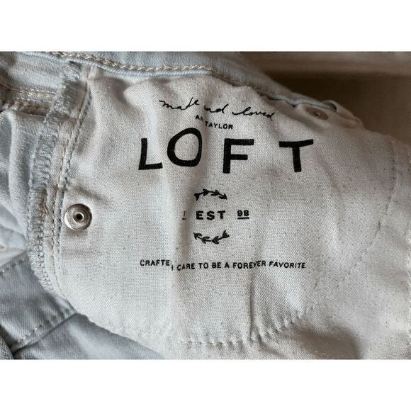 Ann Taylor Loft Womens Hi Rise Modern Skinny step Hem Jeans Light Wash Sz 27 - Picture 9 of 9